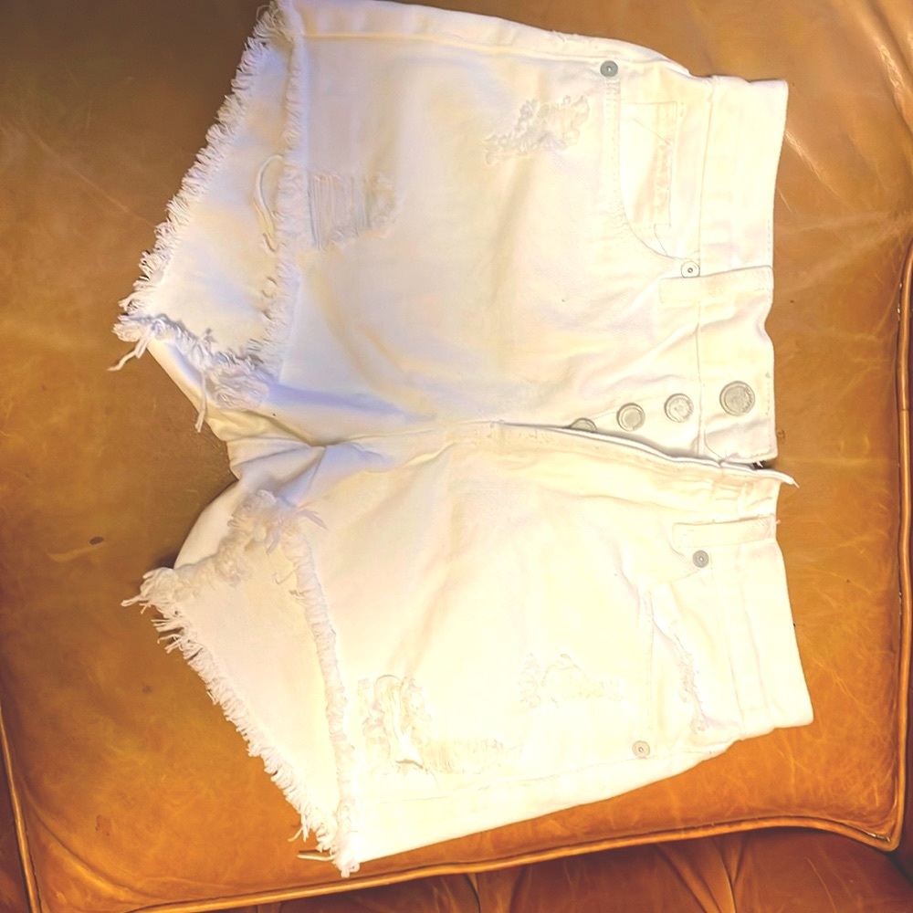 Blanknyc, size 26, new button up high rise white womens shorts